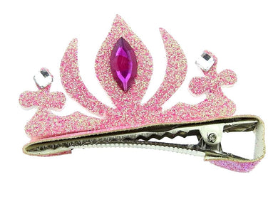 Rosa - Corona Principessa - Coroncina - con Molletta - per Capelli - - Ilgrandebazar