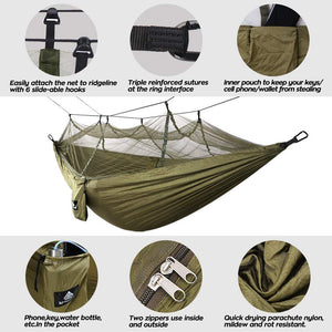 NATUREFUN Amaca da Campeggio Viaggio Ultraleggera 275×140 cm, Army-green - Ilgrandebazar