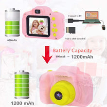 Carica l'immagine nel visualizzatore di Gallery, YunLone Macchina Fotografica per Bambini 12MP Selfie Fotocamera Bambine con Scheda 32GB, Custodia, Batteria 1200mAh, Lettore Musicale, Regalo Compleanno per Bambina