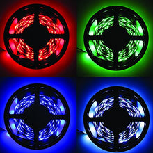 Carica l&#39;immagine nel visualizzatore di Gallery, STRISCIA BOBINA A LED 5050 RGB 5METRI SMD 5 METRI LUCE MULTICOLOR COLORI...