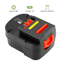 Carica l&#39;immagine nel visualizzatore di Gallery, Joiry 12V 3.5Ah NiMH Sostituire Batteria per Black &amp; Decker A12 HPB12 A12E... - Ilgrandebazar