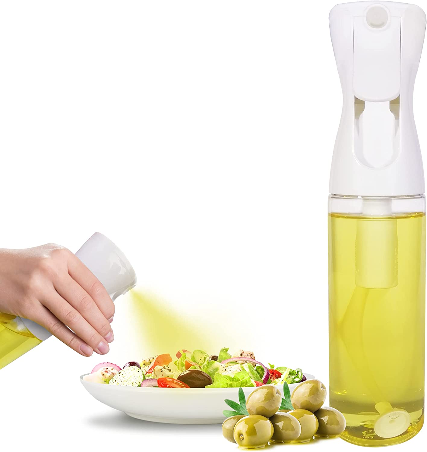 Spruzzatore Olio 2 In 1 Da 470ml - Bottiglia Vetro Per Friggitrice Ad Aria, BBQ, Cucina Con Nebulizzatore E Dosatore Per Olio D'Oliva - Foto 9