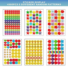 Carica l'immagine nel visualizzatore di Gallery, OWill 4980 Pezzi 60 Fogli Smiley Happy Face Stickers e Star Stickers, Colorato Adesivi Premio Faccia per Bambini Insegnante Genitore