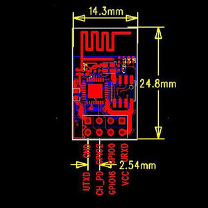 IZOKEE ESP8266 ESP-01 Serial WiFi Modulo con Adattatore USB a + - Ilgrandebazar