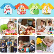 Carica l&#39;immagine nel visualizzatore di Gallery, Vicloon Bavaglino a Manica,Set di 4 Bambini Impermeabile con 4PCS