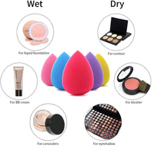 Carica l&#39;immagine nel visualizzatore di Gallery, BEAKEY 5 pz Set di trucco spugna Blender beauty, fondotinta spugnetta, ottimo per liquidi, creme e polveri, multi colore trucco spugne