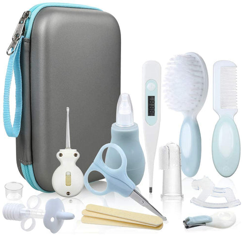Lictin Set per la Cura del Bambino - Beauty BabyCare - Forbicine per Unghie e Capelli,Spazzolini da denti,Tagliaunghie,Alimentatore di Medicinali per Neonati,15 Pezzi