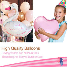 Carica l'immagine nel visualizzatore di Gallery, MMTX Decorazioni Feste di Compleanno, con Striscioni di Buon Compleanno, Palloncini a Cigno, Palloncino Cuore di Elio, Pompon di Carta, Cake Toppers e Palloncini in Lattice per Fidanzata Figlia