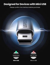 Carica l&#39;immagine nel visualizzatore di Gallery, UGREEN Cavo Mini USB, Cavo da USB Tipo A a Mini B Ricarica e Trasmissione Dati Compatibile con Disco Rigido GPS Controller PS3 GoPro Hero 4 Canon EOS 700D Nikon D3100 Fotocamera Lettore MP3-2m