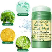 Carica l'immagine nel visualizzatore di Gallery, Green Tea Cleansing Mask, Green Stick Mask, Maschera Detergente, Green Tea Purifying Clay Mask Stick, Maschera In Stick Al Tè Verde, Rimuove efficacemente l'acne, Purifica la pelle 2 Pcs