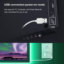 Carica l'immagine nel visualizzatore di Gallery, USB Striscia LED TV, TASMOR 2M Retroilluminazione TV LED Striscia RGB, 16 Colori e 4 Modalità RGB Nastri LED per HDTV da 40-60 Pollici, PC Monitor ecc