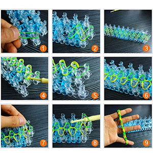 Queta 6800 Elastici Loom Nastri Box Fai da Te Braccialetti Kit con... - Ilgrandebazar