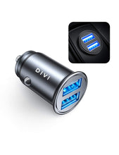 Carica l'immagine nel visualizzatore di Gallery, Caricabatteria auto USB, 4.8A Caricatore adattatore universale Caricabatterie da auto 2 Porte Super Mini Alluminio macchina per Phone X / 8/7 / 6s / Plus, Galaxy S8 / S7 / Edge, Huawei P9/P10 (Nero) Black