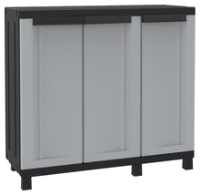 Carica l'immagine nel visualizzatore di Gallery, TERRY Twist Black 102B Armadio Basso in 102 x 39 x 91.5 cm, Grigio/Nero - Ilgrandebazar