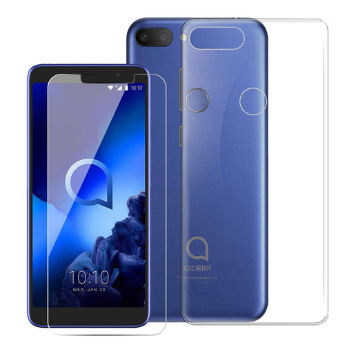 QFSM 1 PCS Skin Protettiva Case Cover per Alcatel 1S 2019 Smartphone TPU...