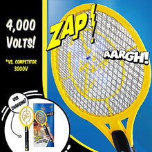 Carica l'immagine nel visualizzatore di Gallery, ZAP IT! - Racchetta Anti zanzare Ricaricabile - Uccide Mosche, zanzare ed Insetti - Ricarica USB e LED Ultra Brillante per Uso al Buio - 4000 Volt - Sicura al Tatto (Mini)