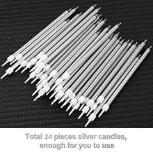 Carica l&#39;immagine nel visualizzatore di Gallery, YFOX 24 candeline per Decorare Torte e Feste di Silver