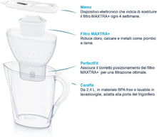 Carica l&#39;immagine nel visualizzatore di Gallery, Brita Marella - Caraffa Filtrante per Acqua, 2.4 Litri, 6 Filtri Maxtra+ inclusi Caraffa + 6 Filtri