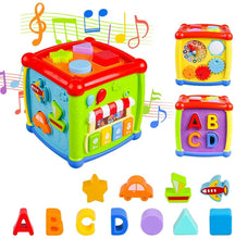 Carica l'immagine nel visualizzatore di Gallery, AiTuiTui Cubo attività Bambino, 6-in-1 Multifunzione Giochi Centri Educativi Prima Scatola di apprendimento Infanzia Giocattoli per Bambini Regalo di Natale Compleanno Standard