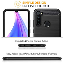Carica l&#39;immagine nel visualizzatore di Gallery, Peakally Cover Xiaomi Redmi Note 8T, Fibra di Carbonio Morbido TPU Custodia... - Ilgrandebazar