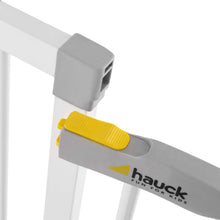 Carica l&#39;immagine nel visualizzatore di Gallery, Hauck Open&#39;n Stop Cancelletto di Sicurezza 96 - 101 cm, Estensione 21 cm a pressione, senza fori, Compatibile con Estensioni Separate e Adattatore Y, Metallo, Bianco, Per ringhiere rotonde
