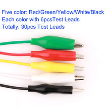 Carica l&#39;immagine nel visualizzatore di Gallery, Gebildet Cavi di prova da 30 pezzi con clip a coccodrillo Cavo prova...