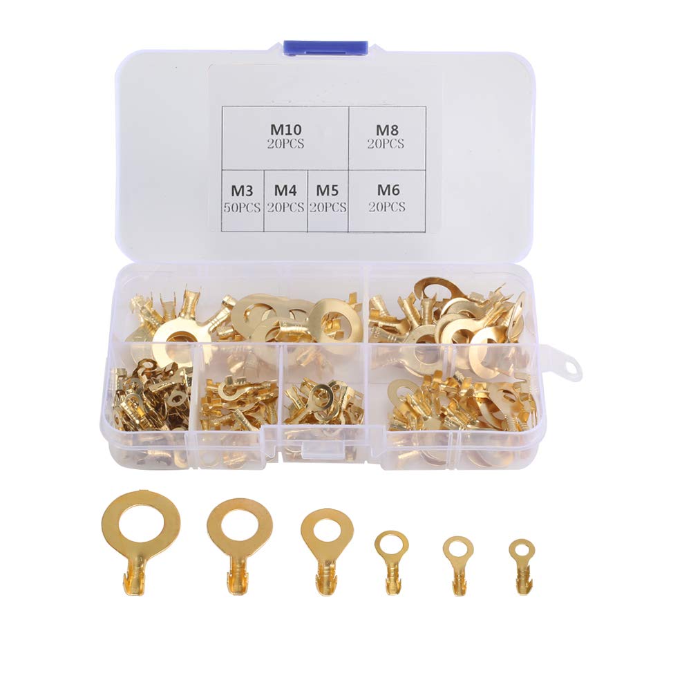 KINDPMA 150Pcs Capicorda Occhiello M3 M4 M5 M6 M8 M10 Kit Faston Assortiti... - Ilgrandebazar