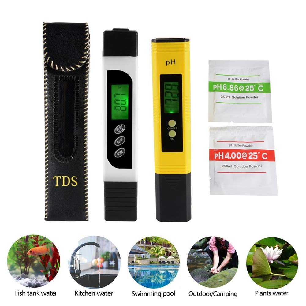 ASUN 3 in1 Digital TDS+EC+Misuratore di Temperatura e PH Meter,Digital... - Ilgrandebazar