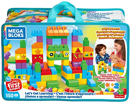 MEGA bloks First Builders Sacca Ecologica, Colore Blu, 150 Pezzi, FVJ49 - Ilgrandebazar
