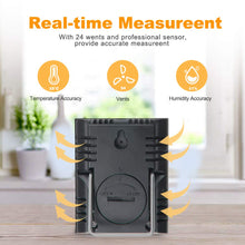 Carica l&#39;immagine nel visualizzatore di Gallery, BACKTURE Termometro Igrometro Digitale, 2 Pack Termoigrometro da Interno nero - Ilgrandebazar