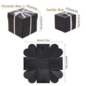 VEESUN Explosion Box, Scrapbook Album Foto Fai da Te di Nero (4 Volti)