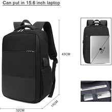 Carica l'immagine nel visualizzatore di Gallery, Besttravel Zaino PC Portatili,Zaino con tasca antifurto Impermeabile Zaino per Laptop con Porta USB,Zaino per Computer Affari da 15.6 Pollici Notebook,Zaino Lavoro Uomo per Casual Scuola Nero