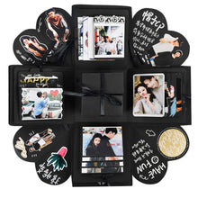 Carica l&#39;immagine nel visualizzatore di Gallery, Explosion Box - Album fotografico creativo fai da te, regalo Nero-quadrato. - Ilgrandebazar