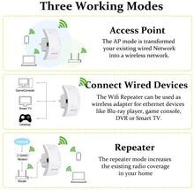 Carica l&#39;immagine nel visualizzatore di Gallery, NETVIP Ripetitore WiFi Wireless 300Mbps/ 2.4GHz WiFi Extender e Access Point Potenzia la Tua Copertura Wi-Fi Compatibile con Tutti i Modem Router WiFi