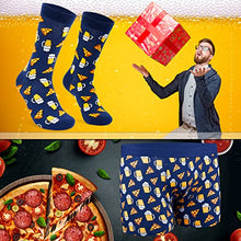 Carica l&#39;immagine nel visualizzatore di Gallery, CityComfort Calzini Uomo Divertenti e Boxer Uomo Cofanetto Regalo Calze Divertenti Uomo Birra Pizza Gaming e Boxer Simpatici Uomo S-3XL Regalo Zio Amico Festa del papà Natale Befana (Navy Pizza, L)