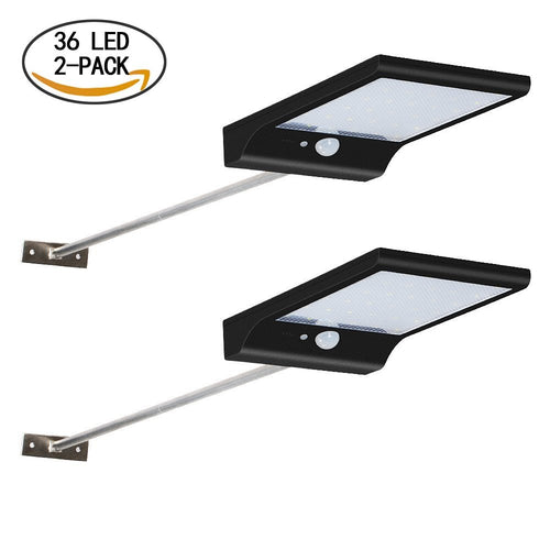 Lampade Solari 36 LED 450 Lumen, Luci da Esterni Impermeabile 2 Pack