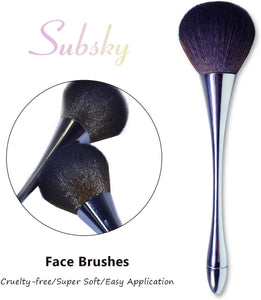 Subsky pennello professionale per make up,ideale per fard e cipria,forma grande e rotonda Pennelli per viso (d'oro) pennello cipria grande
