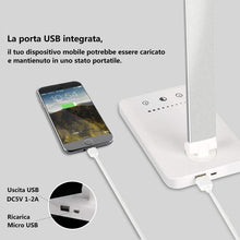 Carica l'immagine nel visualizzatore di Gallery, Lampada da scrivania a LED, lampada da tavolo protezione degli occhi, dimmerabile, touch Control,con10 livelli di luminosità 5 modalità di illuminazione, porta di ricarica USB