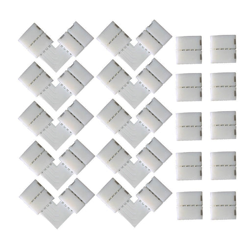 KINYOOO 4 pin L-forma Connettore angolare (10 pezzi), 4 Strisce LED... - Ilgrandebazar