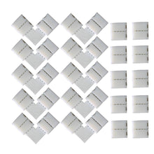 Carica l'immagine nel visualizzatore di Gallery, CESFONJER 4 pin L-forma Connettore angolare (10 pezzi), 4 pin Strisce LED spina (10 pezzi) per la luce di nastro adesiva di SMD 5050 RGBW di 10mm.