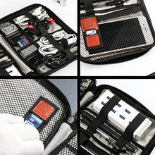 Carica l'immagine nel visualizzatore di Gallery, Gibot Cavi organizza Bag Elettronica Viaggio Borsa Nero 24 X 17cm