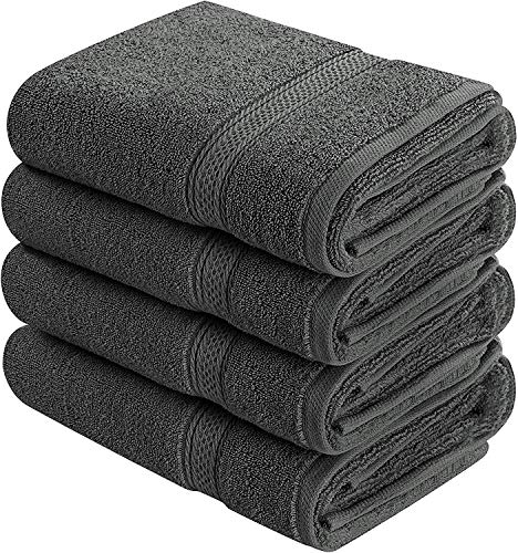 Utopia Towels - Set di Asciugamani Mani (4 Pezzi, 41x 71 cm/ 16x28 Grigio - Ilgrandebazar