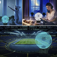 Carica l&#39;immagine nel visualizzatore di Gallery, luce di notte del calcio 3D LED, lampada visiva dell&#39;illusione ottica - Ilgrandebazar