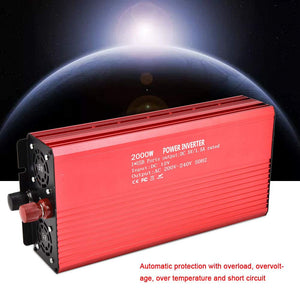 Zerodis Inverter Onda Sinusoidale Pura Convertitore 12V 220V 2000W A - Ilgrandebazar