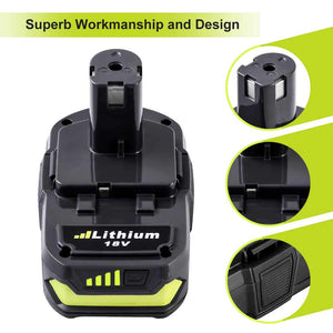 Powayup RB18L50 18V 5.0Ah Li-ion Batteria Sostituzione per Ryobi ONE+