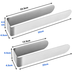 Due pezzi 20cm +30cm Portasciugamani Adesivo, HASA zone Senza Trapano Set Porta Asciugamani Bagno con Acciaio Inox SUS 304