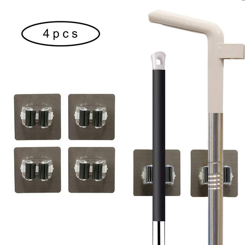 Funvce 4 Pz Mocio Sostegno Broom Organizer, a Parete Gancio... - Ilgrandebazar