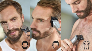 Philips Grooming Kit serie7000 MG7720/18 Tagliacapelli, Regolabarba uomo, Rifinitore Corpo/Naso/Orecchie, Premium, 14in1