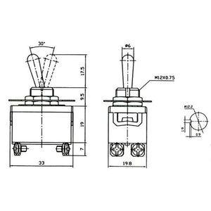 OFNMY 5pcs Metal KN3-101 interruttore a bilanciere con coperchio 2 pin 15 V... - Ilgrandebazar