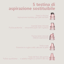 Carica l&#39;immagine nel visualizzatore di Gallery, Mosen Aspiratore Punti Neri Rimozione di Comedone Pulitore dei Pori Professionale Estrattore Vacuum Punti Neri Ricaricabile USB, Display a LED e 5 Testine per Rimozione di Comedoni, Brufoli, Grasso
